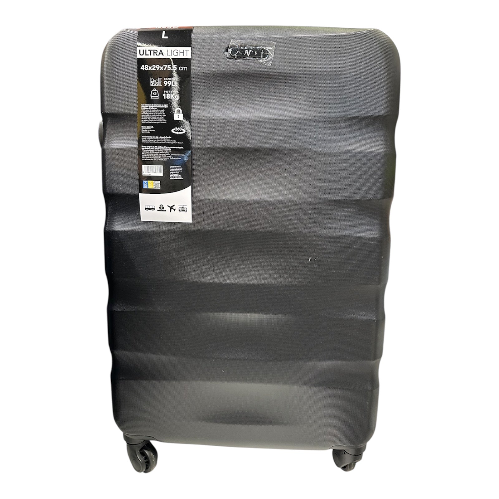 Valigia Voyager Nera L Kasanova: Bagaglio Grande e Resistente per Viaggi Valigia Voyager Nera L Kasanova: Bagaglio Grande e Resistente per Viaggi